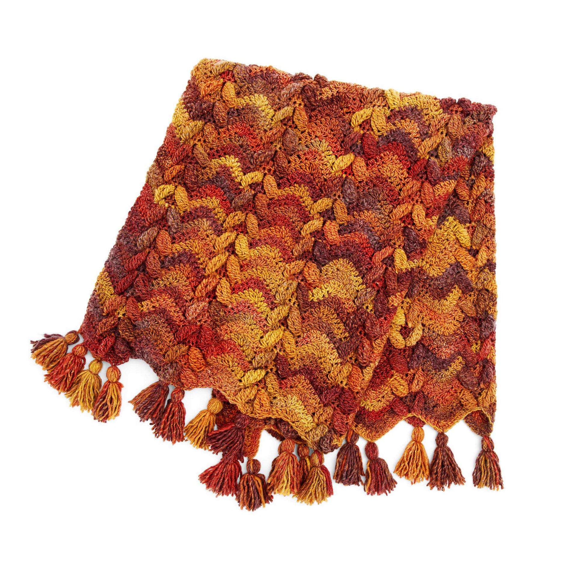 Free Bernat Waves & Leaves Crochet Blanket Pattern