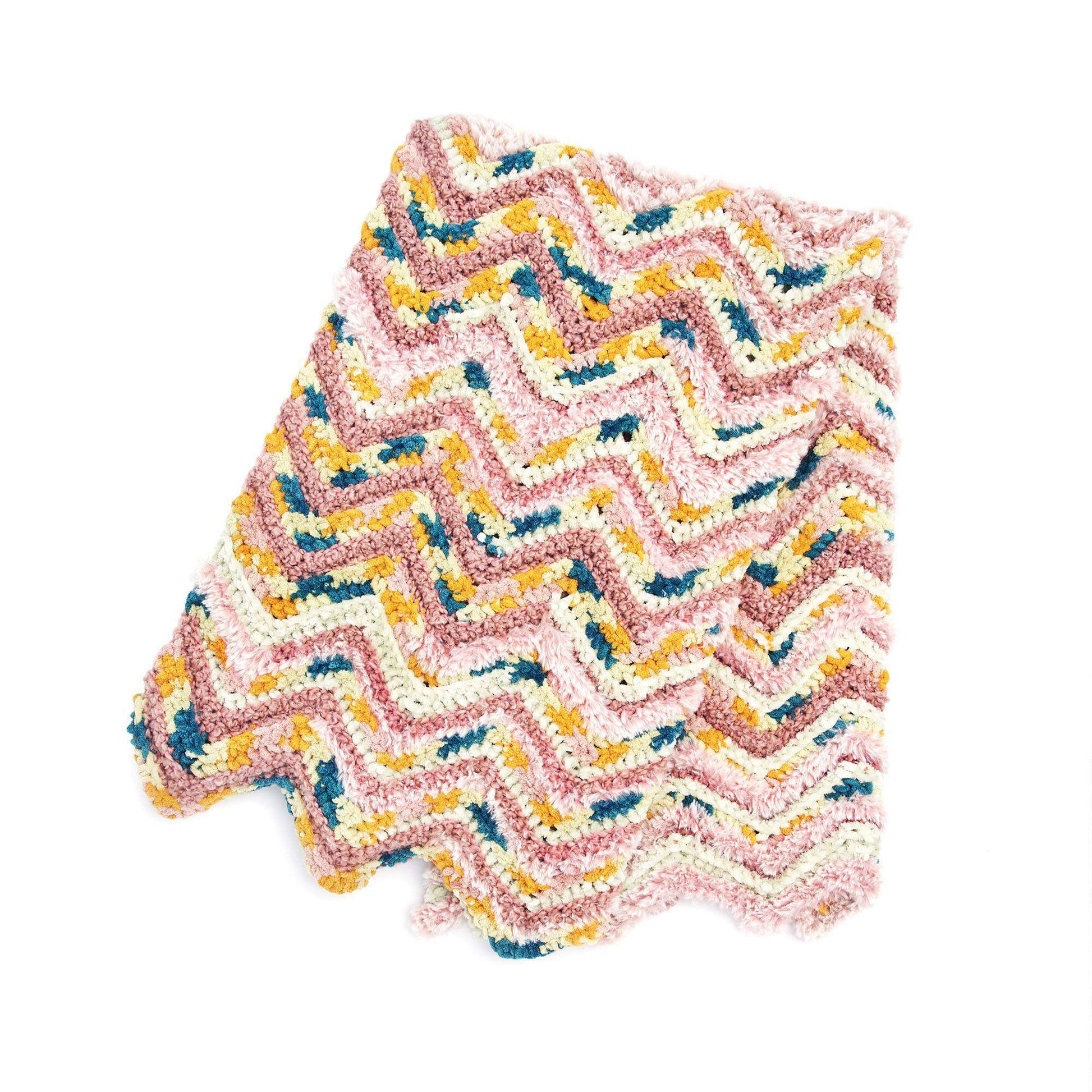 Free Bernat Chevron Cottage Crochet Blanket Pattern