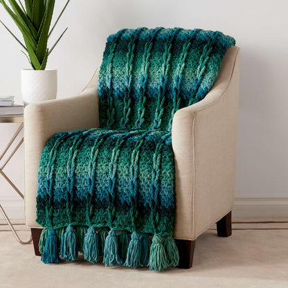 Bernat Mock Cable Crochet Blanket Crochet Blanket made in Bernat Blanket Ombre yarn