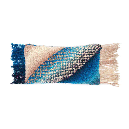 Bernat Color Slash Knit Pillow Crochet Pillow made in Bernat Toasty yarn
