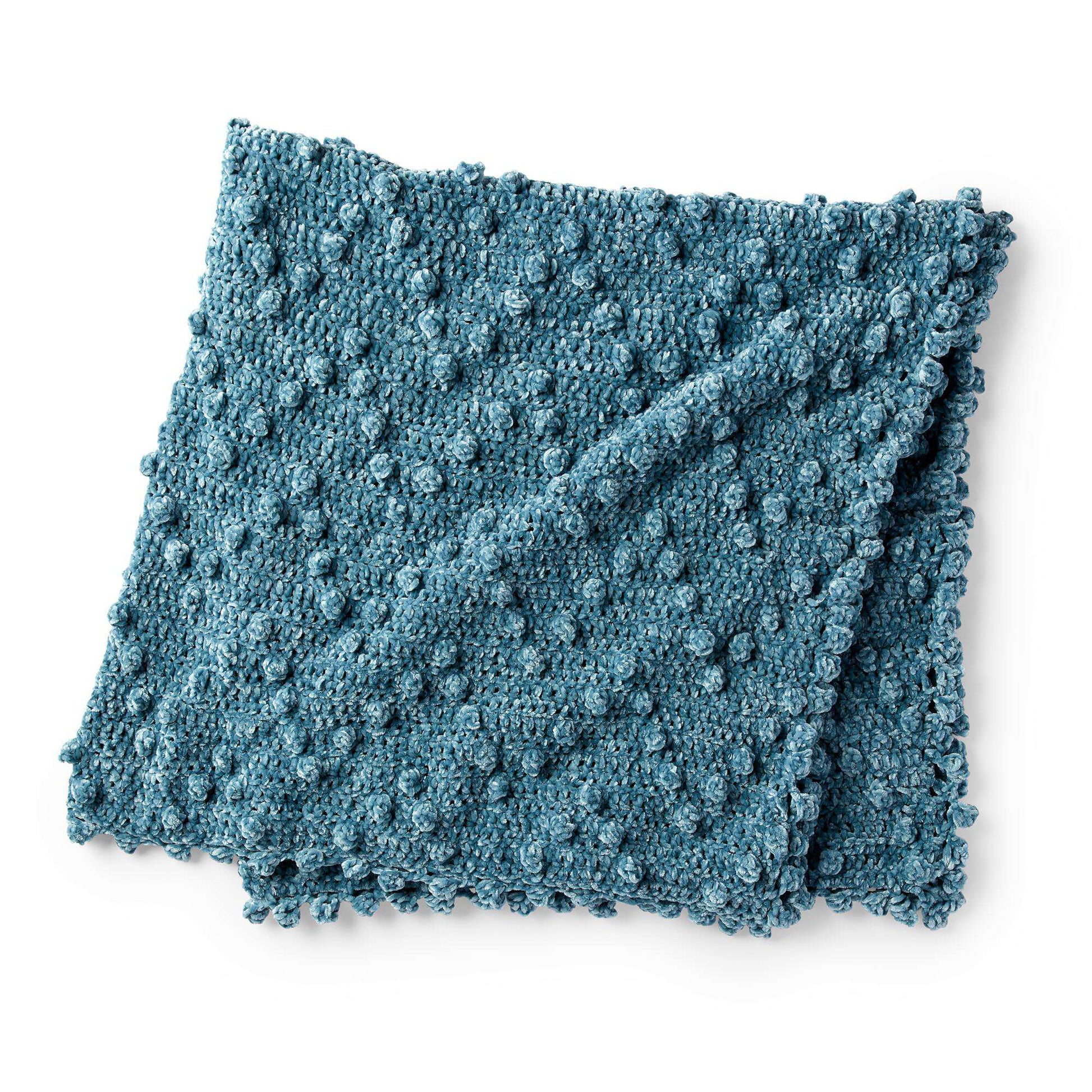 Free Bernat Zigzag Crochet Bobble Blanket Pattern