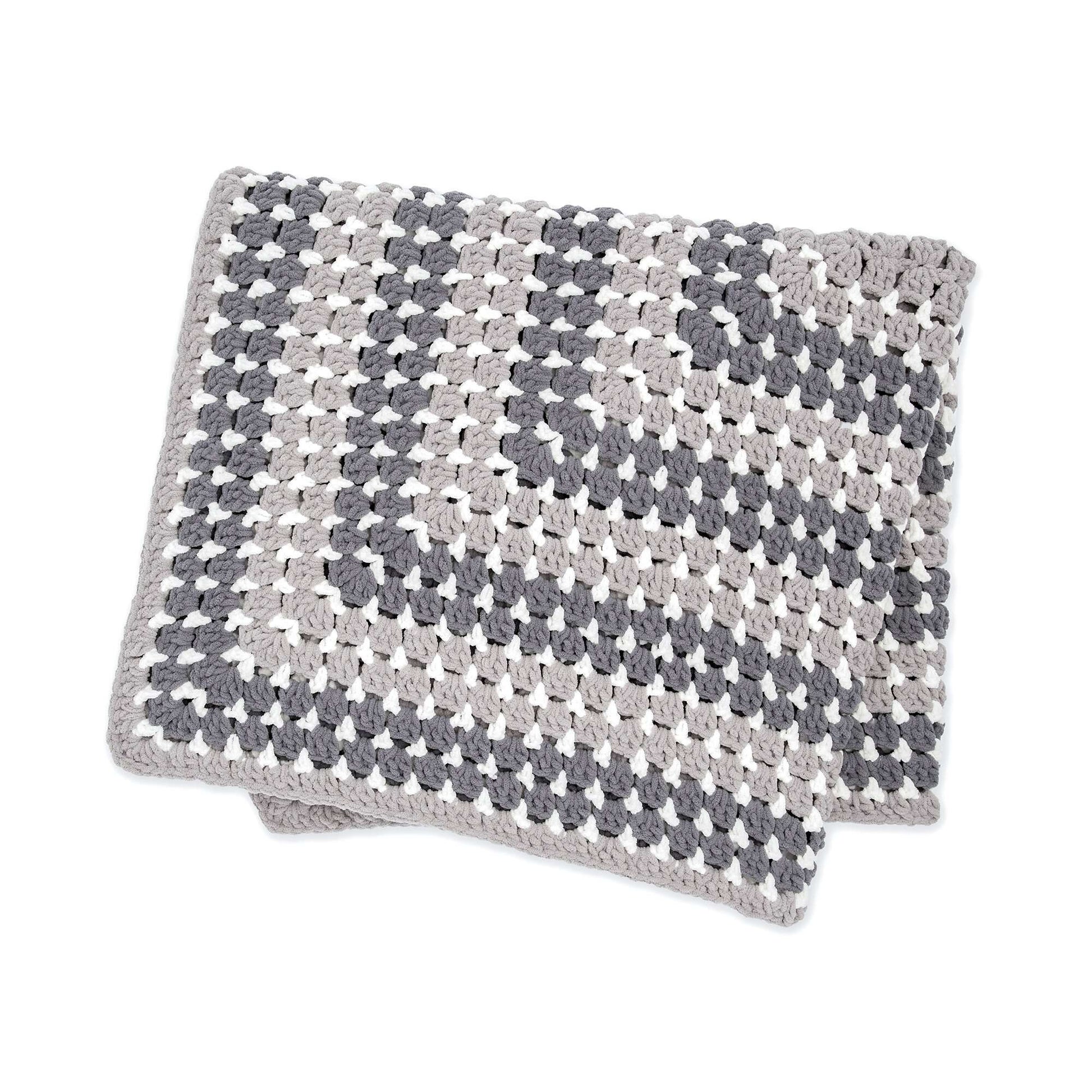 Free Bernat Rectangle Granny Crochet Blanket Pattern