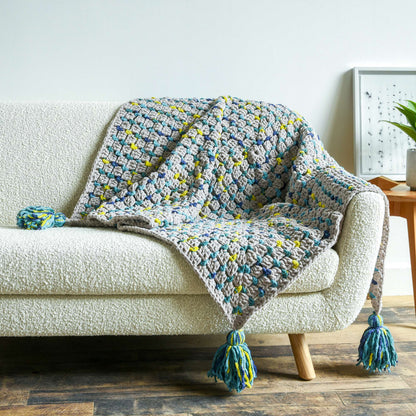 Bernat Crochet Square Flair Blanket Crochet Blanket made in Bernat Blanket yarn