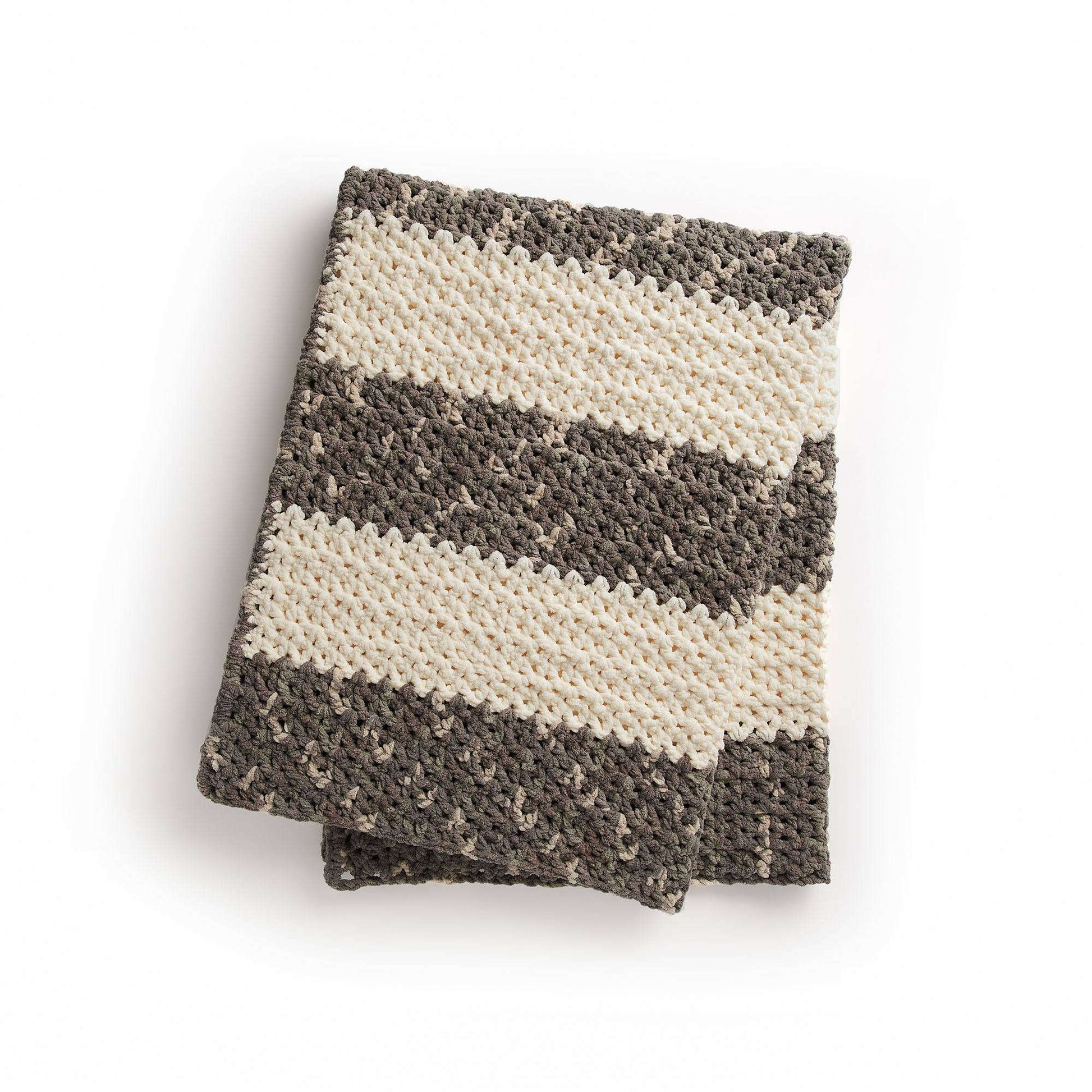 Free Bernat Relaxing V-Stitch Crochet Blanket Pattern