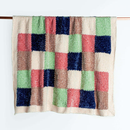 Bernat Hip To Be Square Crochet Baby Blanket Crochet Blanket made in Bernat Baby Velvet yarn