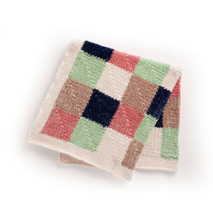 Bernat Hip To Be Square Crochet Baby Blanket Crochet Blanket made in Bernat Baby Velvet yarn