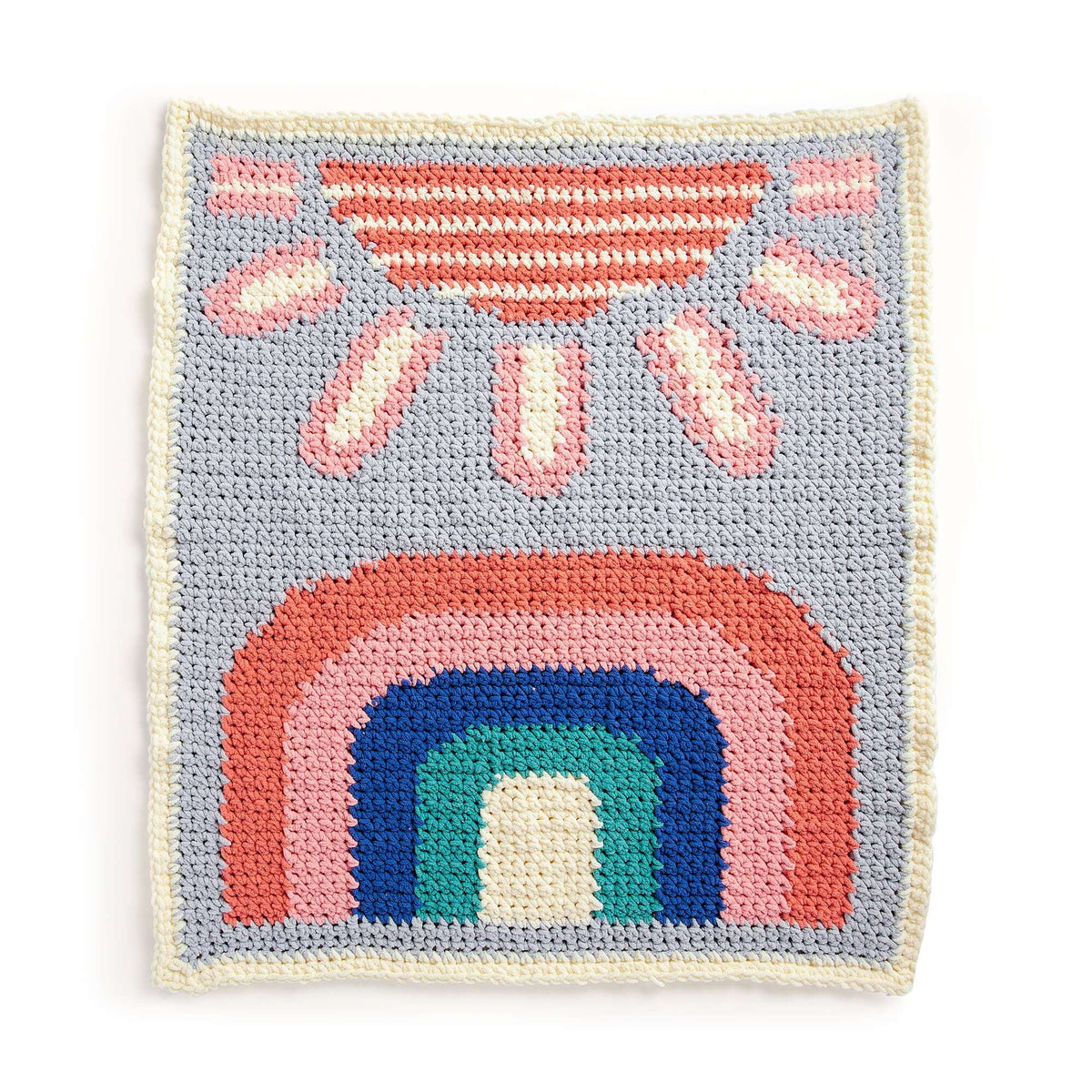 Crochet Blanket made in Bernat Baby Blanket yarn