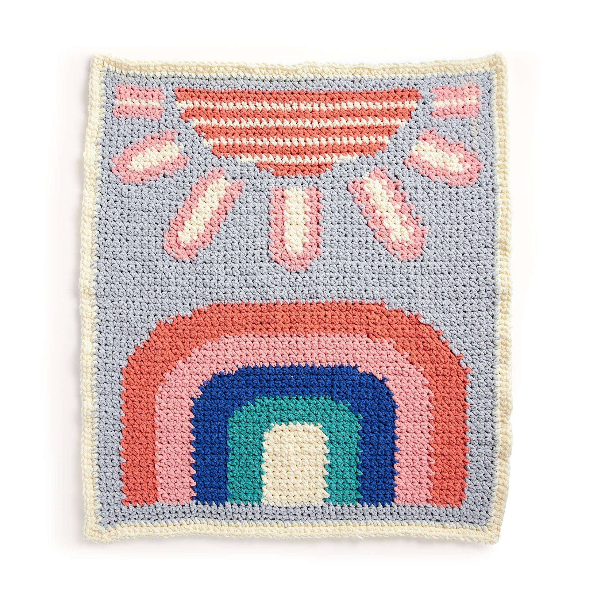 Free Bernat Good Morning Sunshine Crochet Baby Blanket Pattern