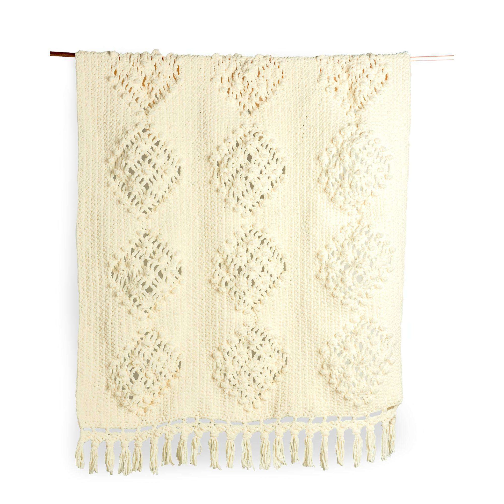 Free Bernat Knot Macrame Crochet Blanket Pattern