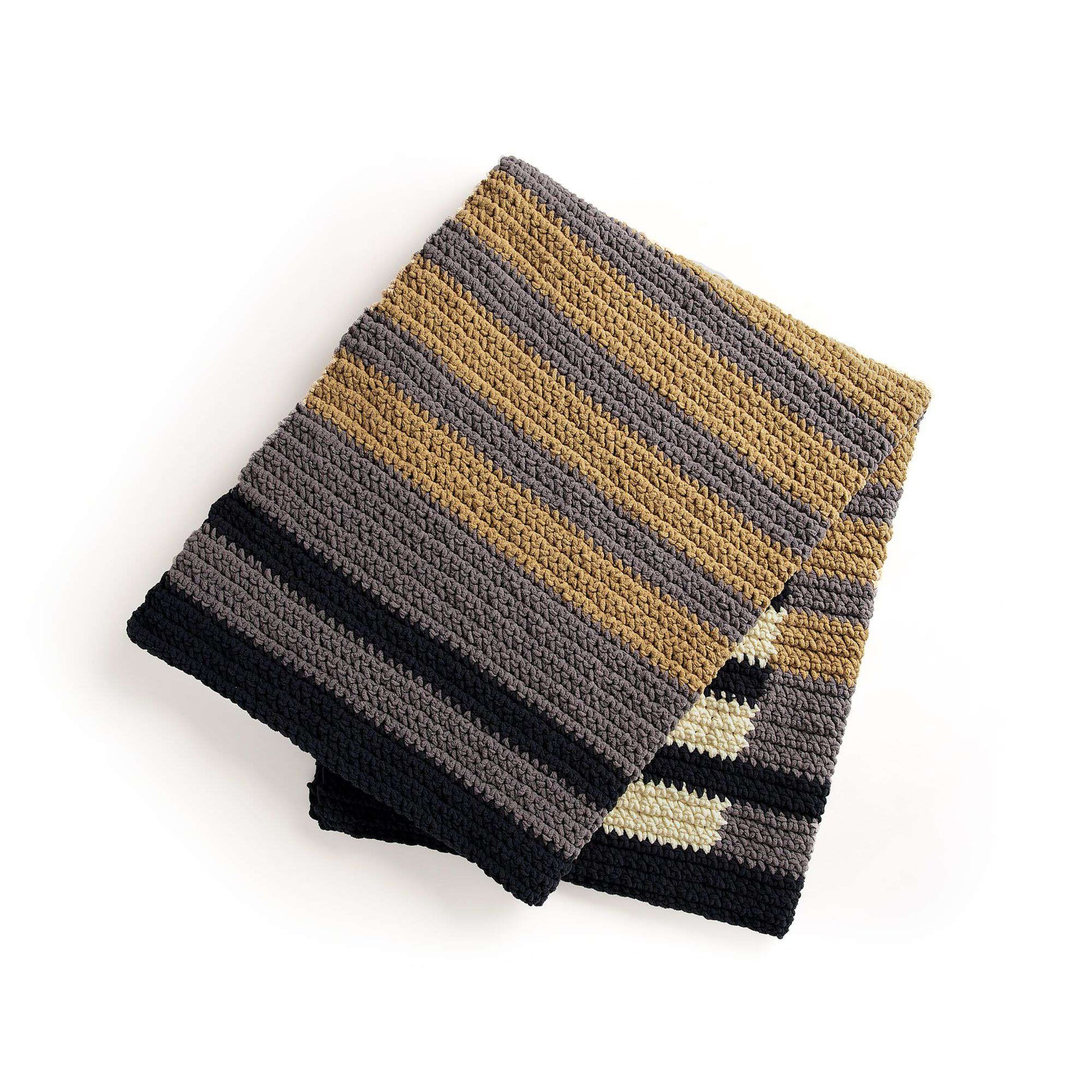 Free Bernat Layers Of Stripes Crochet Blanket Pattern