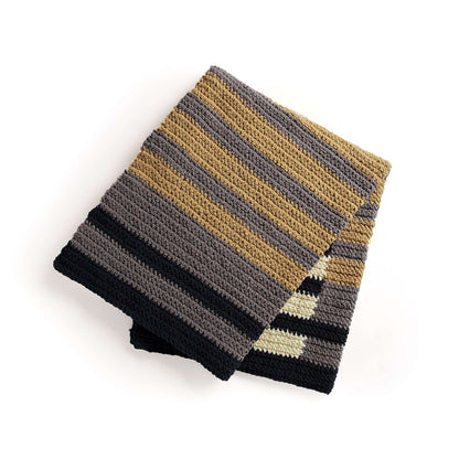 Bernat Layers Of Stripes Crochet Blanket Crochet Blanket made in Bernat Blanket yarn
