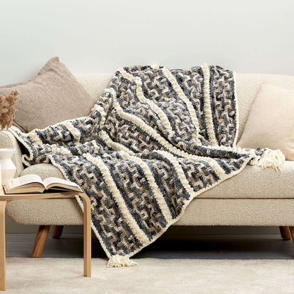 Bernat Snow Capped Mosaic Stitch Crochet Blanket Crochet Blanket made in Bernat Crushed Velvet yarn