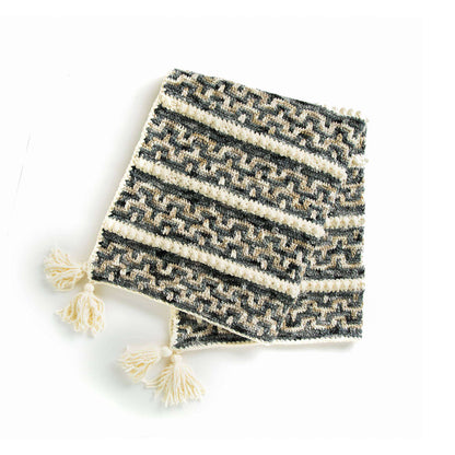 Bernat Snow Capped Mosaic Stitch Crochet Blanket Crochet Blanket made in Bernat Crushed Velvet yarn