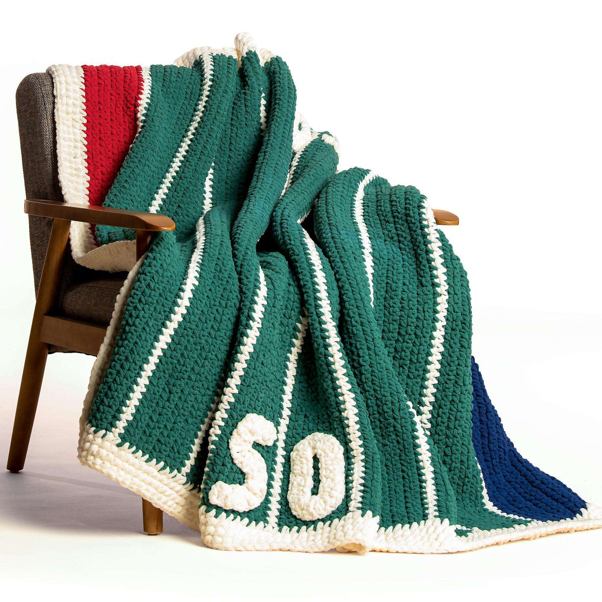 Crochet Blanket made in Bernat Blanket yarn