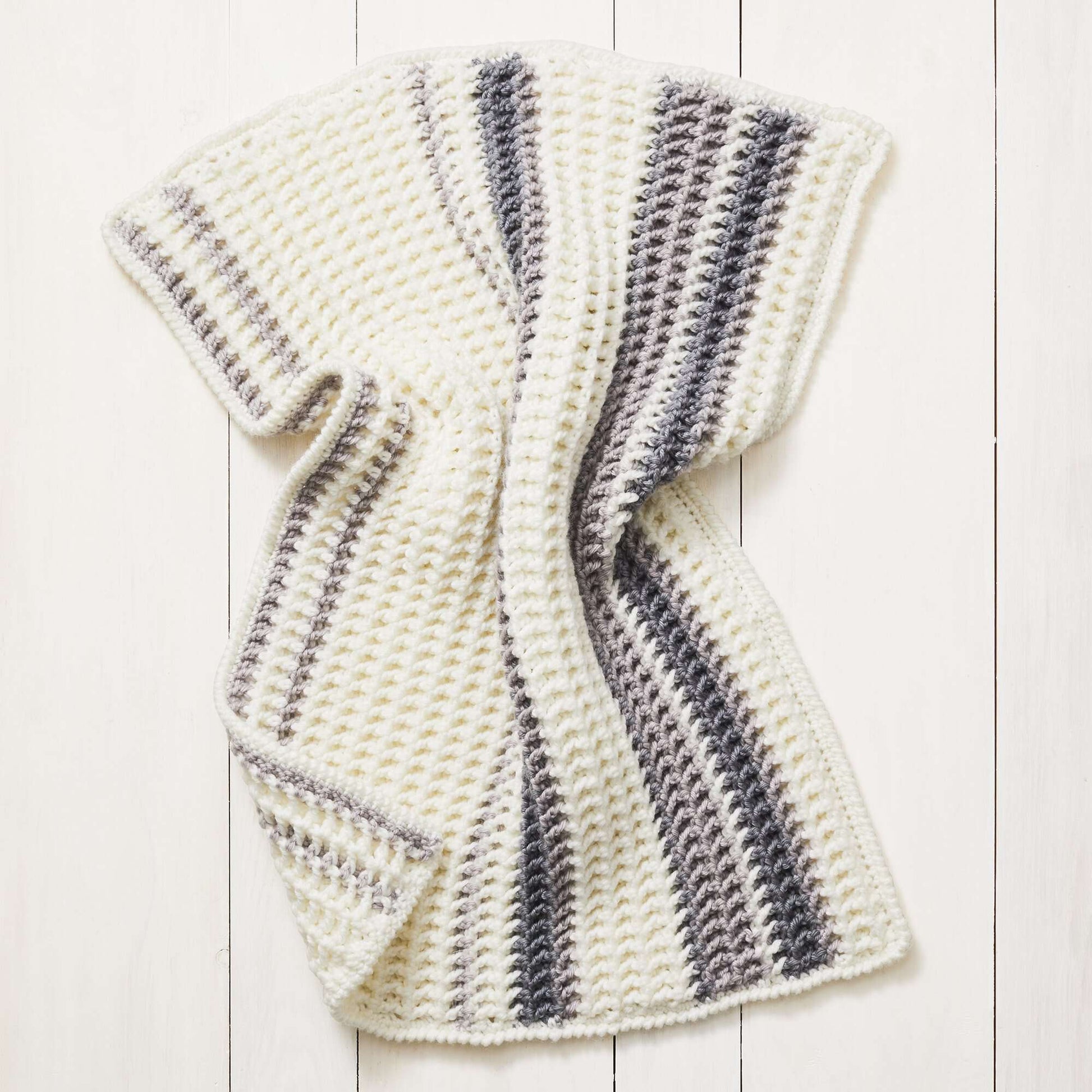 Free Stitch Club Jane's Simple Stripes Crochet Baby Blanket + Tutorial Pattern