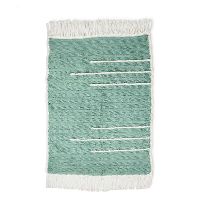 Bernat Crochet Petite Pinstripe Blanket Crochet Blanket made in Bernat Blanket Sparkle yarn