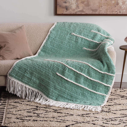 Bernat Crochet Petite Pinstripe Blanket Crochet Blanket made in Bernat Blanket Sparkle yarn