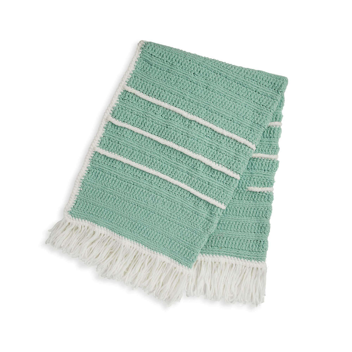 Crochet Blanket made in Bernat Blanket Sparkle yarn