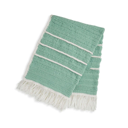 Bernat Crochet Petite Pinstripe Blanket Crochet Blanket made in Bernat Blanket Sparkle yarn