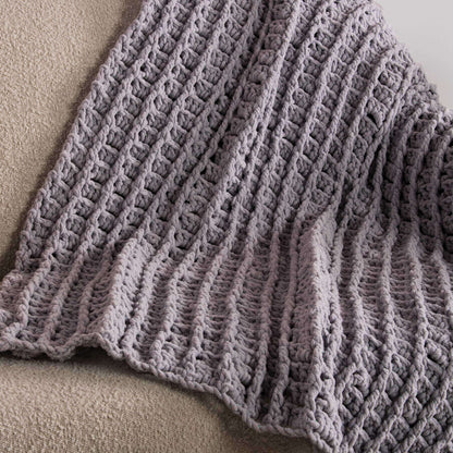 Bernat Sparkle Bricks Blanket Crochet Blanket made in Bernat Blanket Sparkle yarn