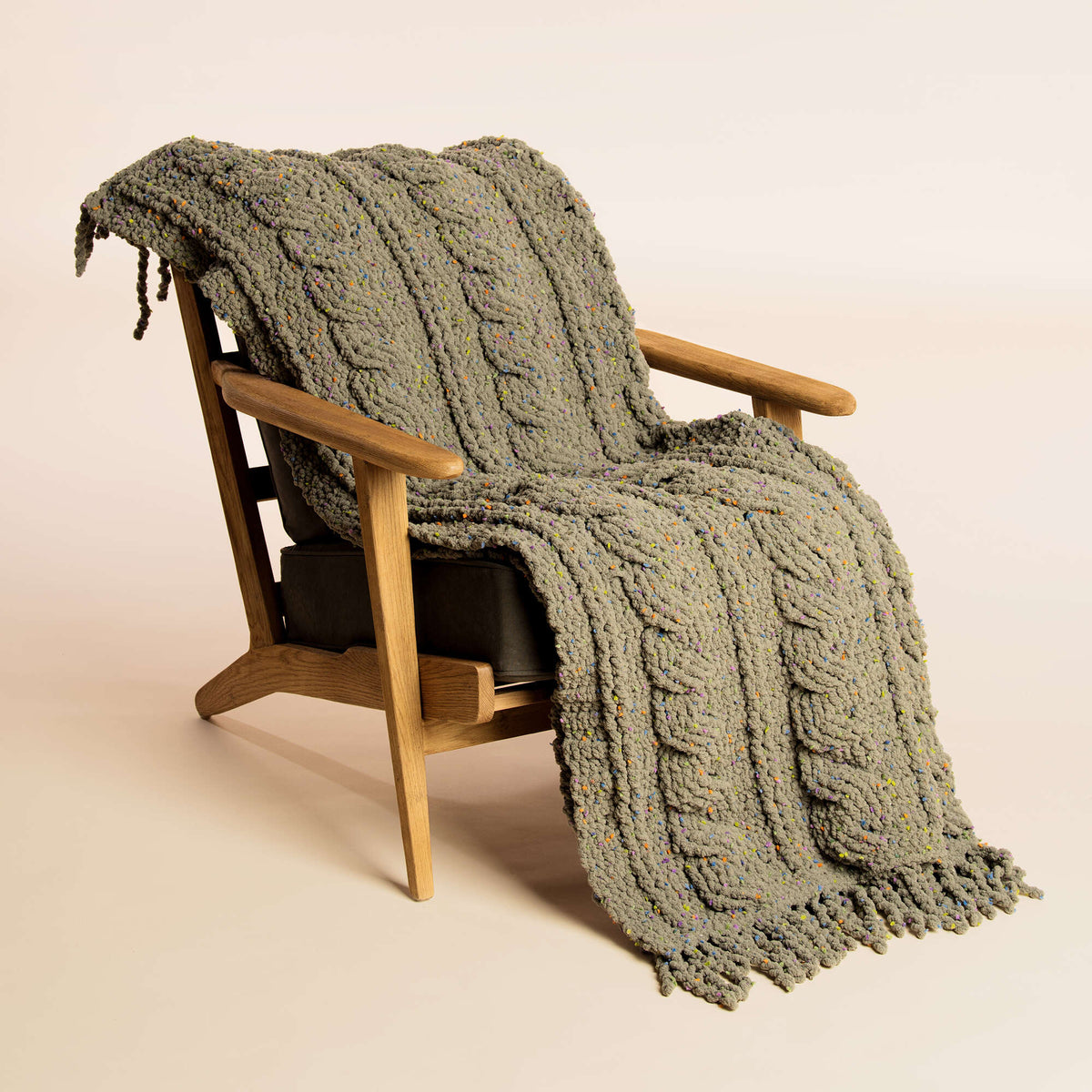 Crochet Blanket made in Bernat Blanket Confetti yarn