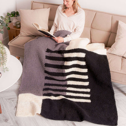 Bernat Modern Geometry Crochet Blanket Crochet Blanket made in Bernat Blanket O'Go yarn