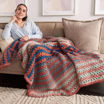 Bernat Touch Of Texture Crochet Blanket Single Size