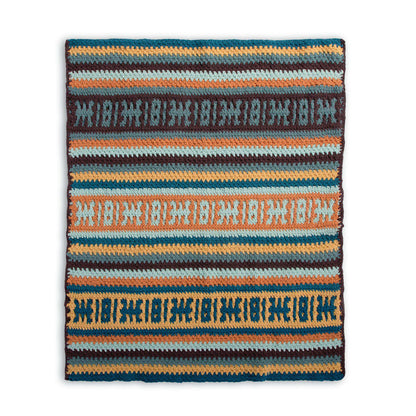 Bernat Mosaic Stripes Crochet Blanket Crochet Blanket made in Bernat Blanket O'Go yarn