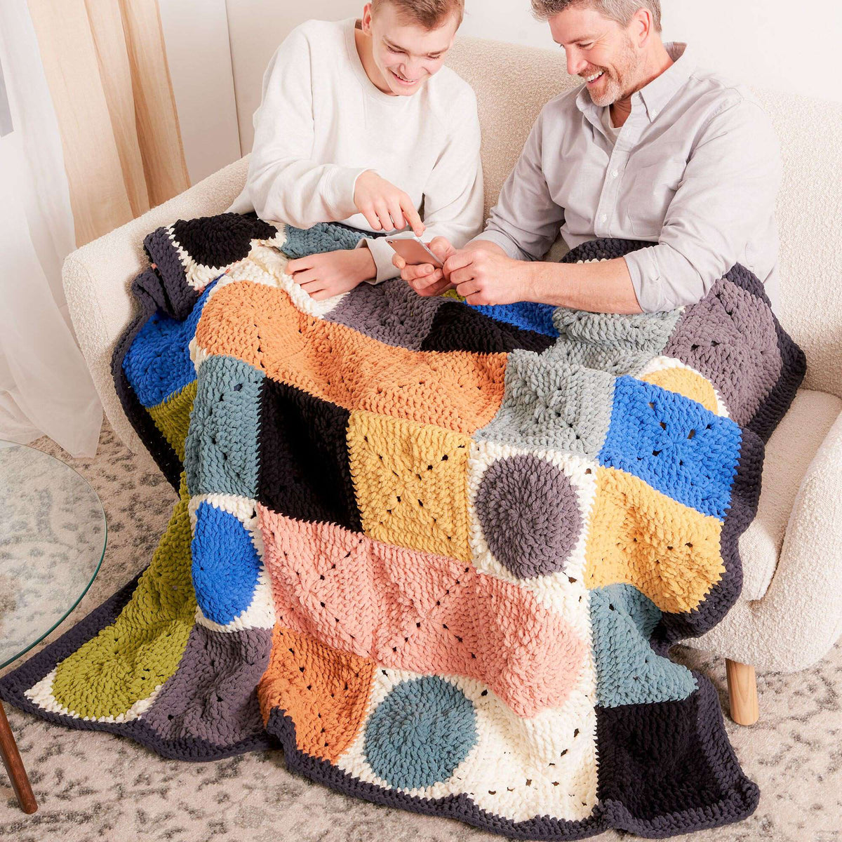 Crochet Blanket made in Bernat Blanket O'Go yarn