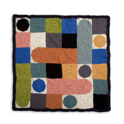 Bernat Circle & Square Crochet Blanket Crochet Blanket made in Bernat Blanket O'Go yarn