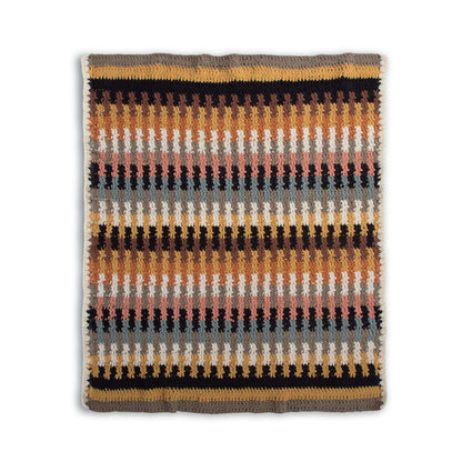 Bernat Striped Blocks Crochet Blanket Crochet Blanket made in Bernat Blanket O'Go yarn