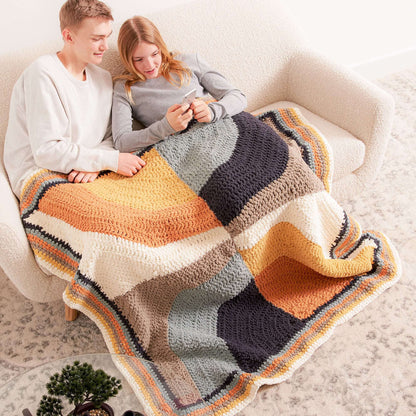 Bernat Crochet Moonrise Blanket Crochet Blanket made in Bernat Blanket O'Go yarn