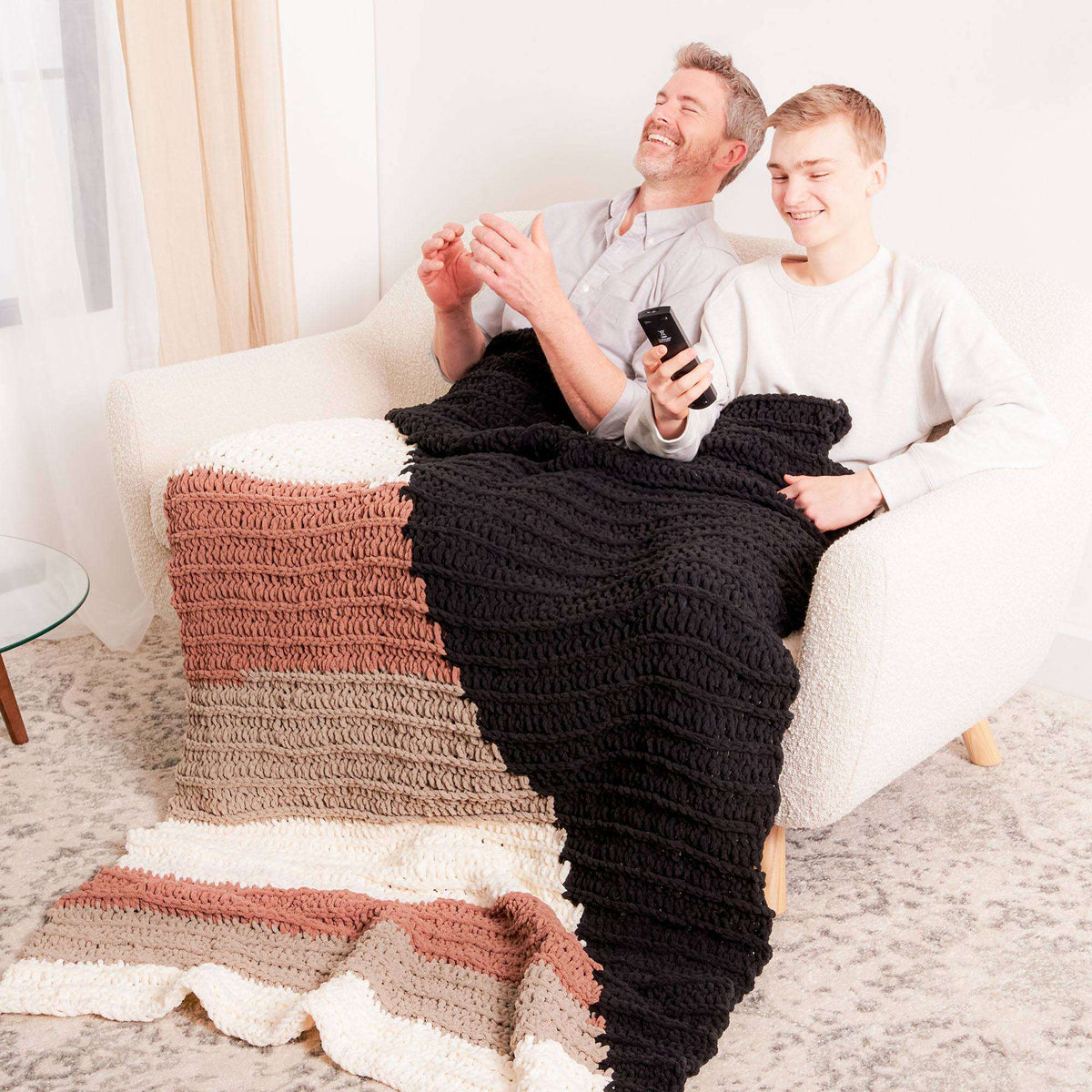 Crochet Blanket made in Bernat Blanket O'Go yarn