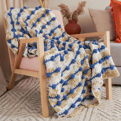 Bernat Crochet Pin Stripe Blanket Crochet Blanket made in Bernat Blanket Tie Dye-ish yarn