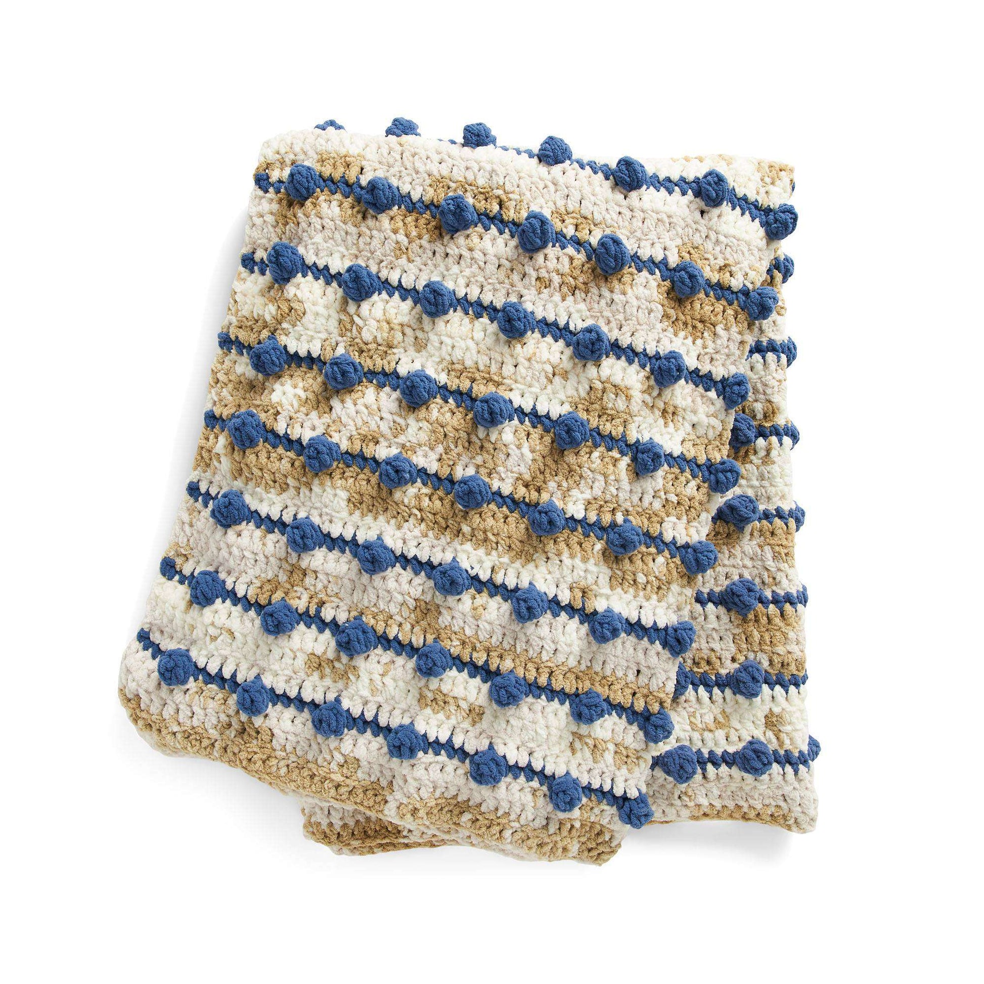 Free Bernat Crochet Pin Stripe Blanket Pattern