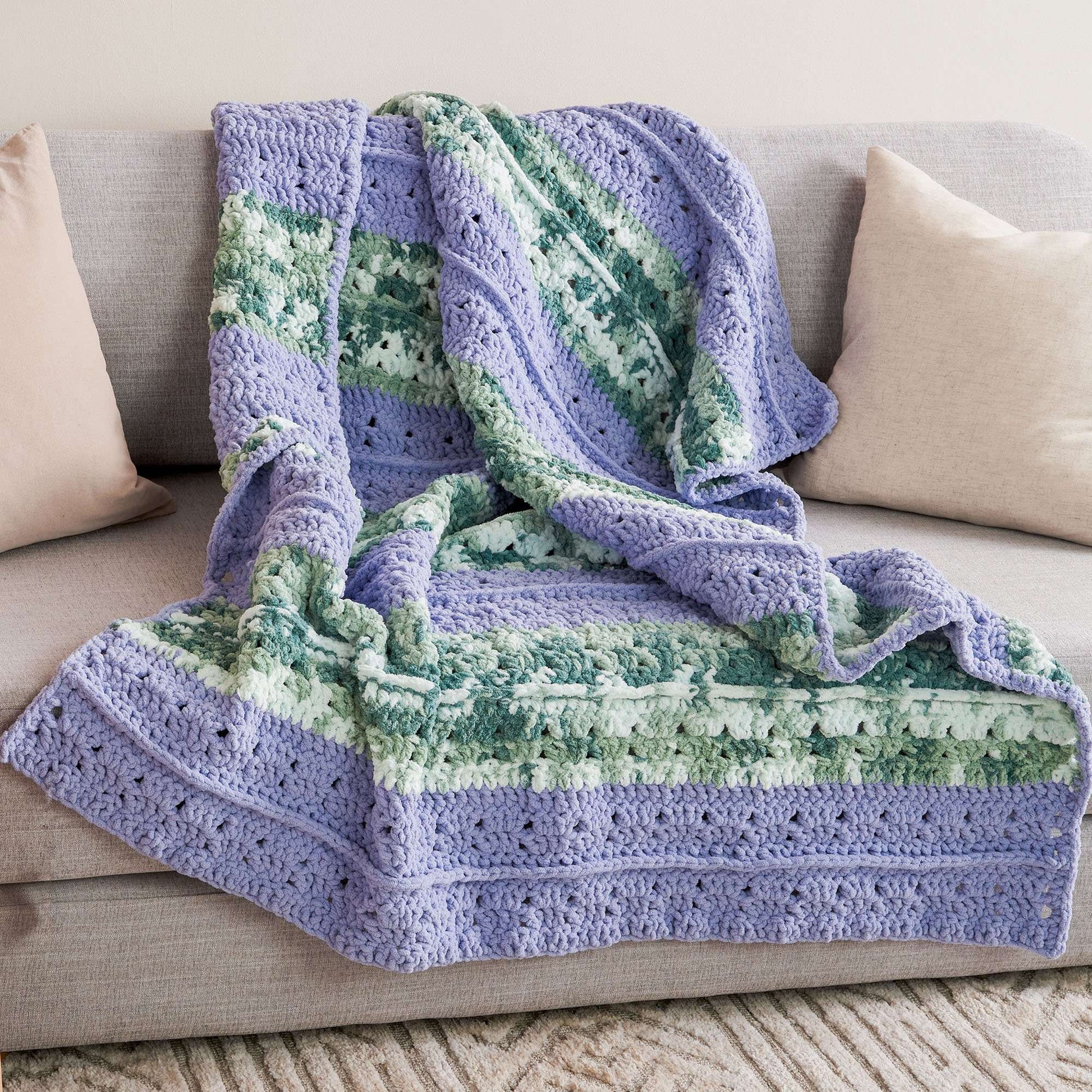 Free Bernat Crochet Textured Life Blanket Pattern