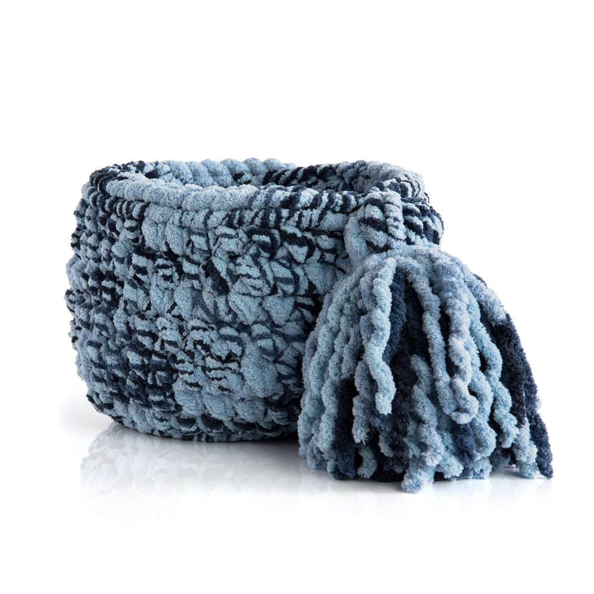 Crochet Basket made in Bernat Big Bold yarn