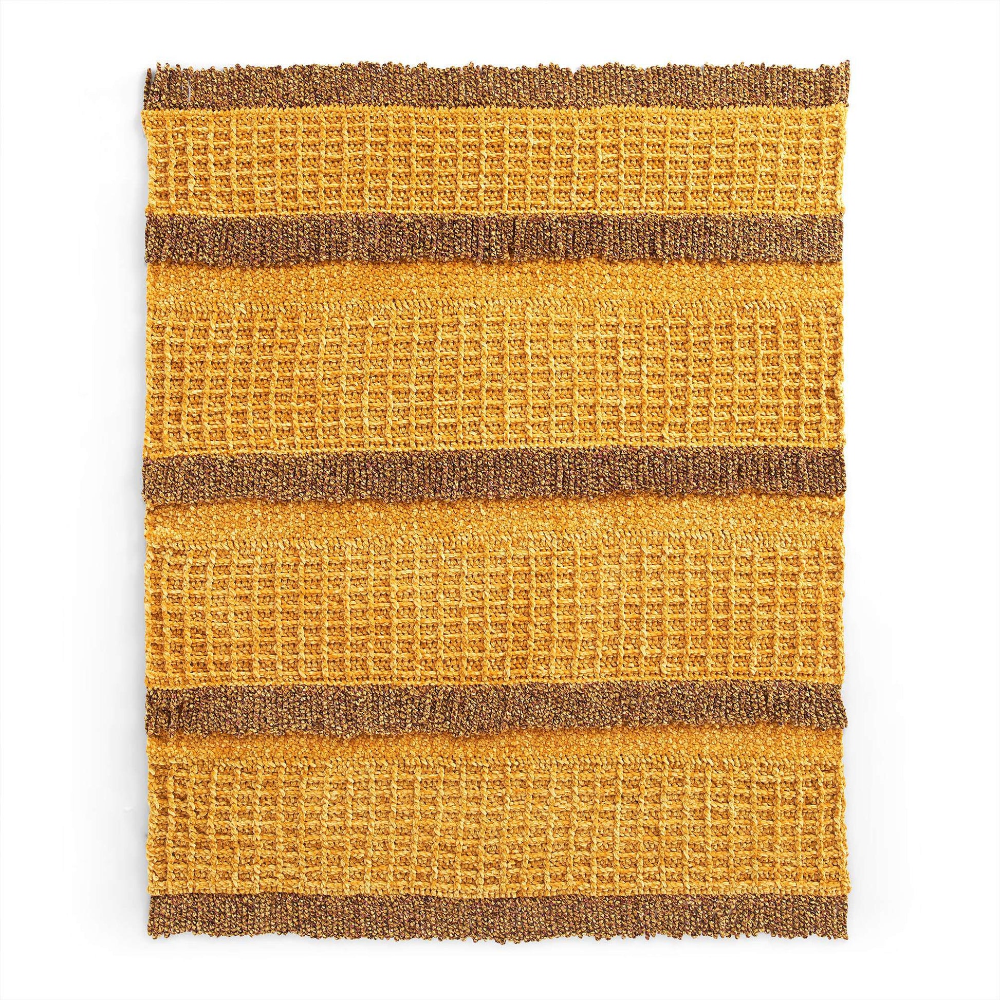 Free Bernat Lush Fringe Crochet Blanket Pattern