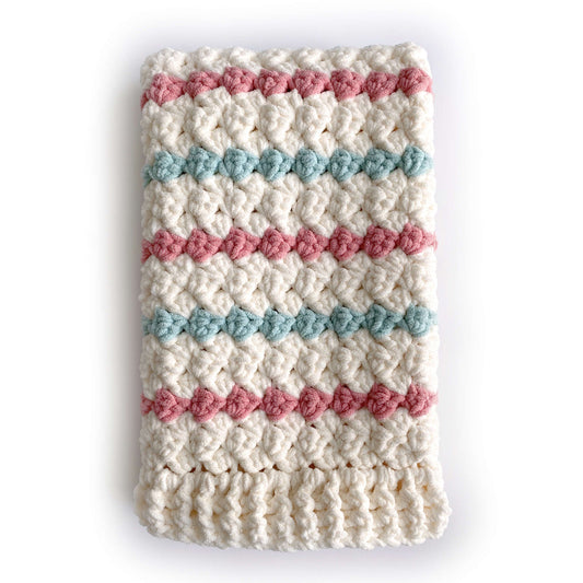 Crochet Blanket made in Bernat Baby Blanket Sparkle yarn