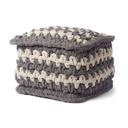 Bernat Crochet Striped Ottoman Crochet Blanket made in Bernat Blanket Extra Thick yarn