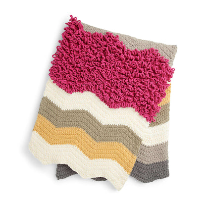 Bernat Outstanding Chevron Stripe Crochet Blanket Crochet Blanket made in Bernat Blanket O'Go yarn