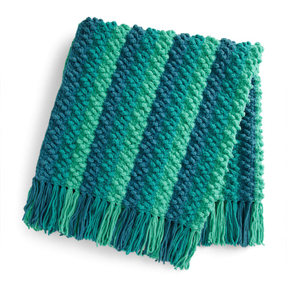 Bernat Crochet Chevron Bobble Stripes Blanket Crochet Blanket made in Bernat Blanket O'Go yarn
