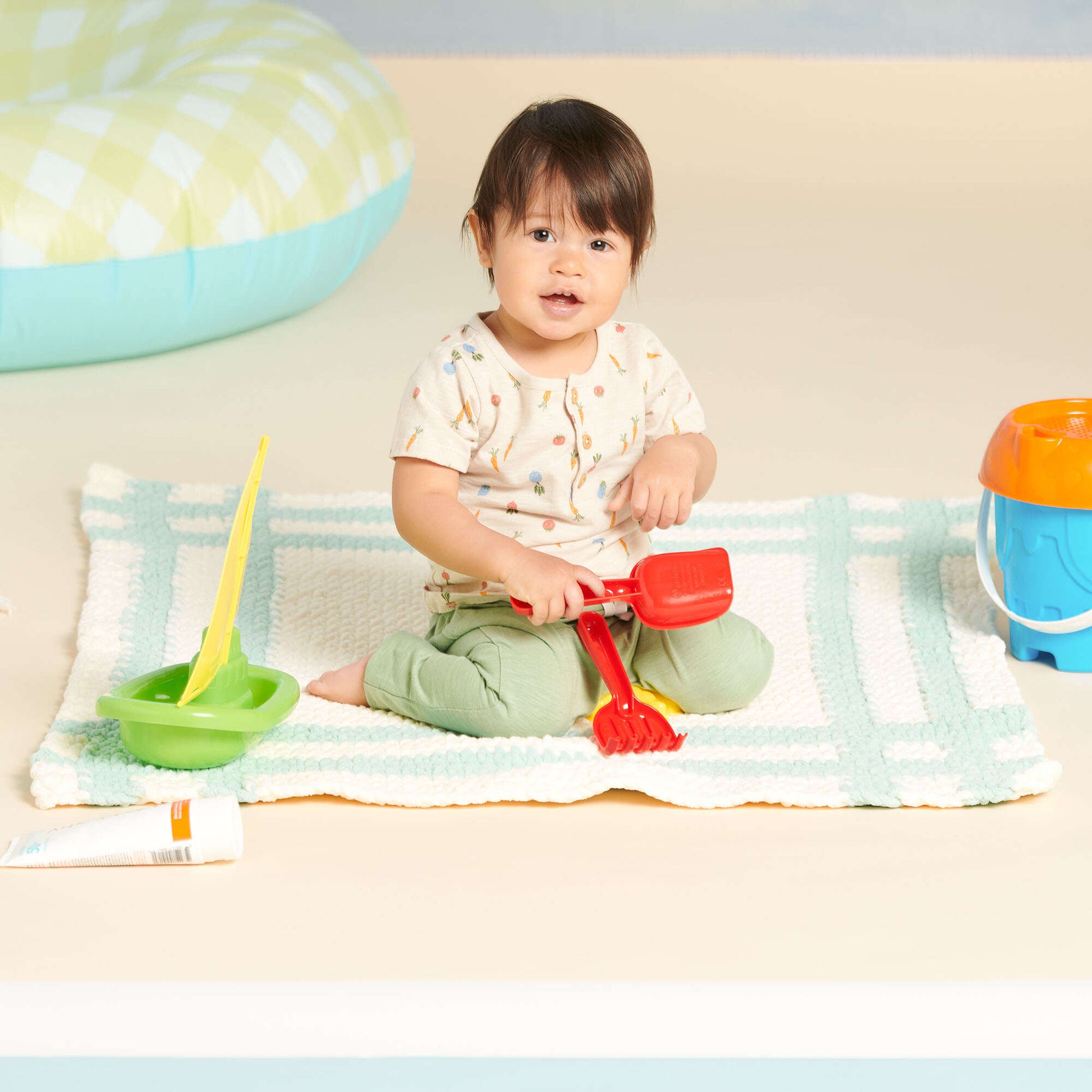 Bernat Crochet Plaid Baby Picnic Blanket Yarnspirations