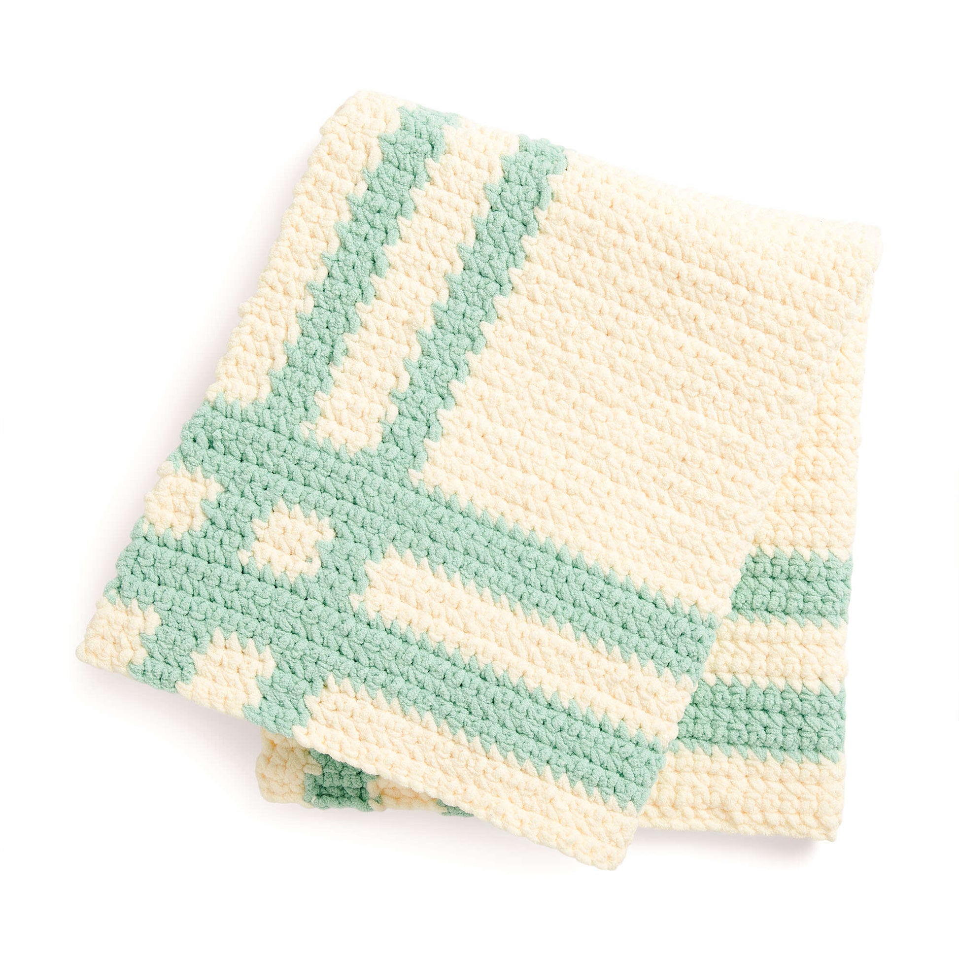 Free Bernat Crochet Plaid Baby Picnic Blanket Pattern
