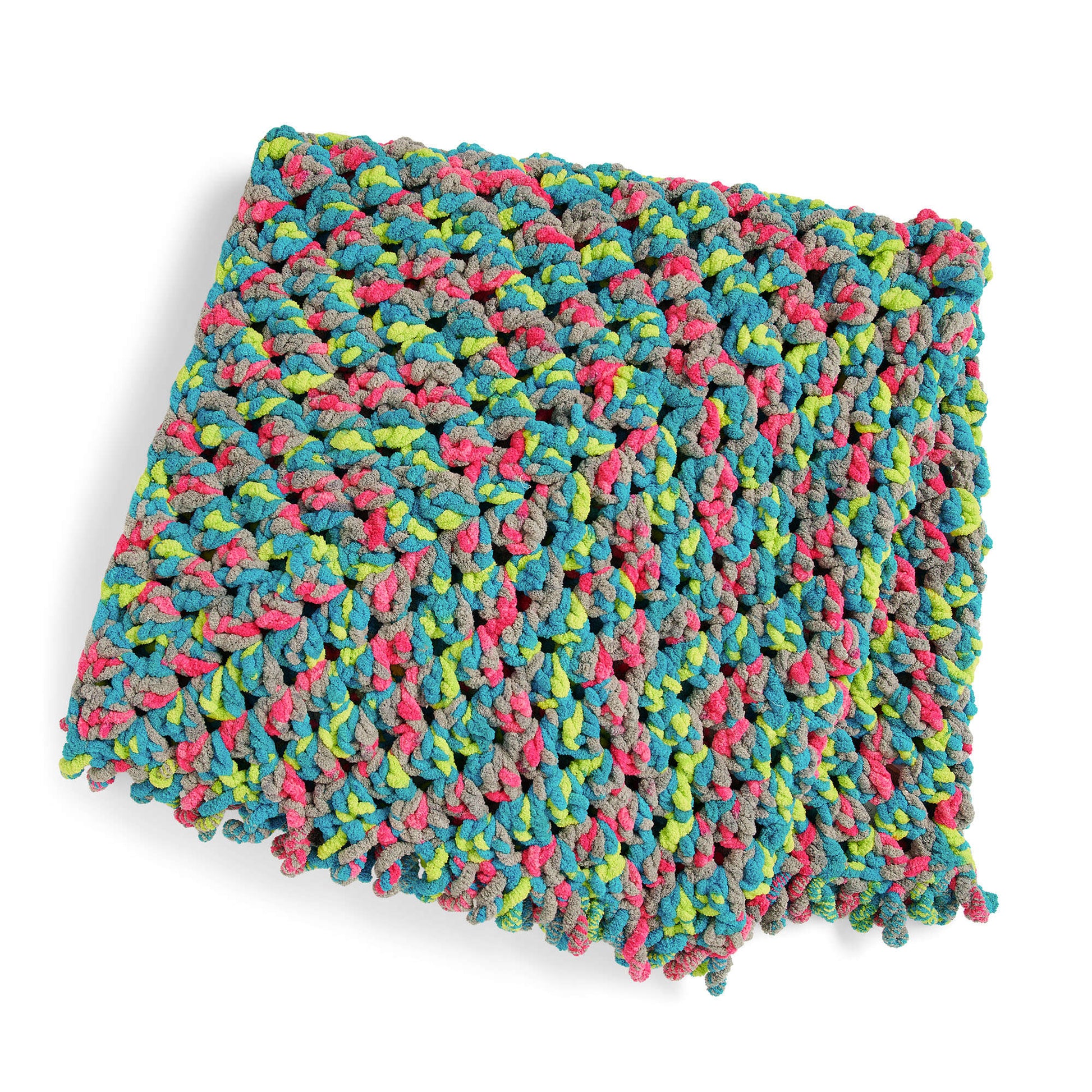Free Bernat Granny Crochet Afghan With Twisted Fringe Pattern