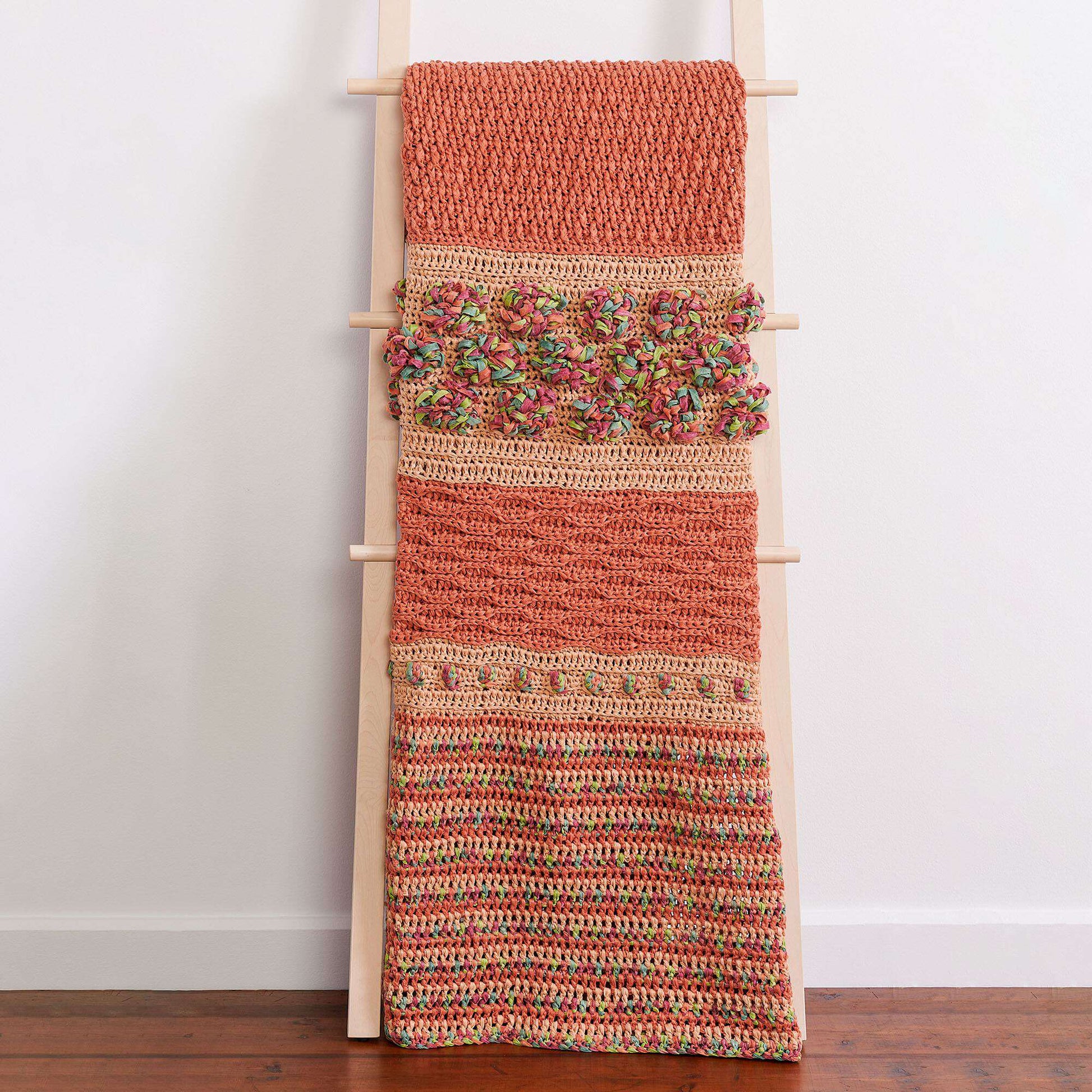 Free Bernat Stripes & Loops Crochet Blanket Pattern