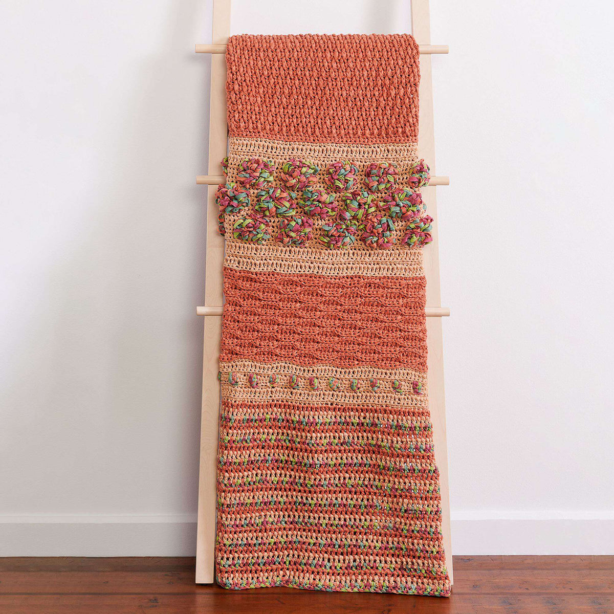 Crochet Blanket made in Bernat Suede-ish yarn