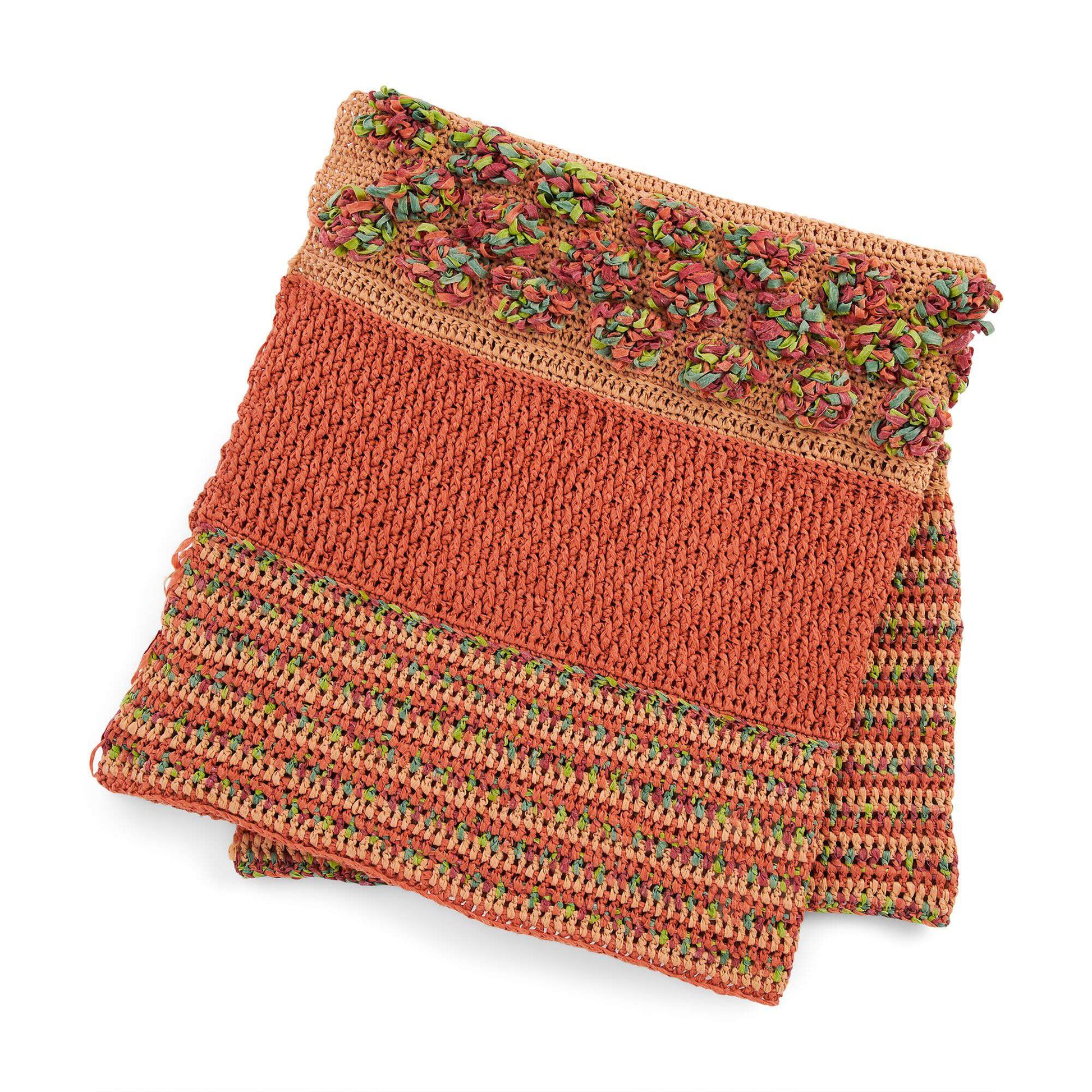 Free Bernat Stripes & Loops Crochet Blanket Pattern
