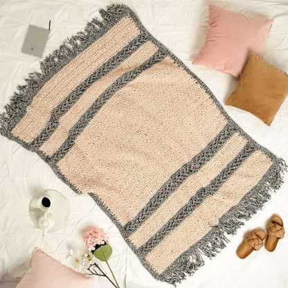 Bernat Chevron Bands Crochet Blanket Crochet Blanket made in Bernat Blanket Speckle yarn