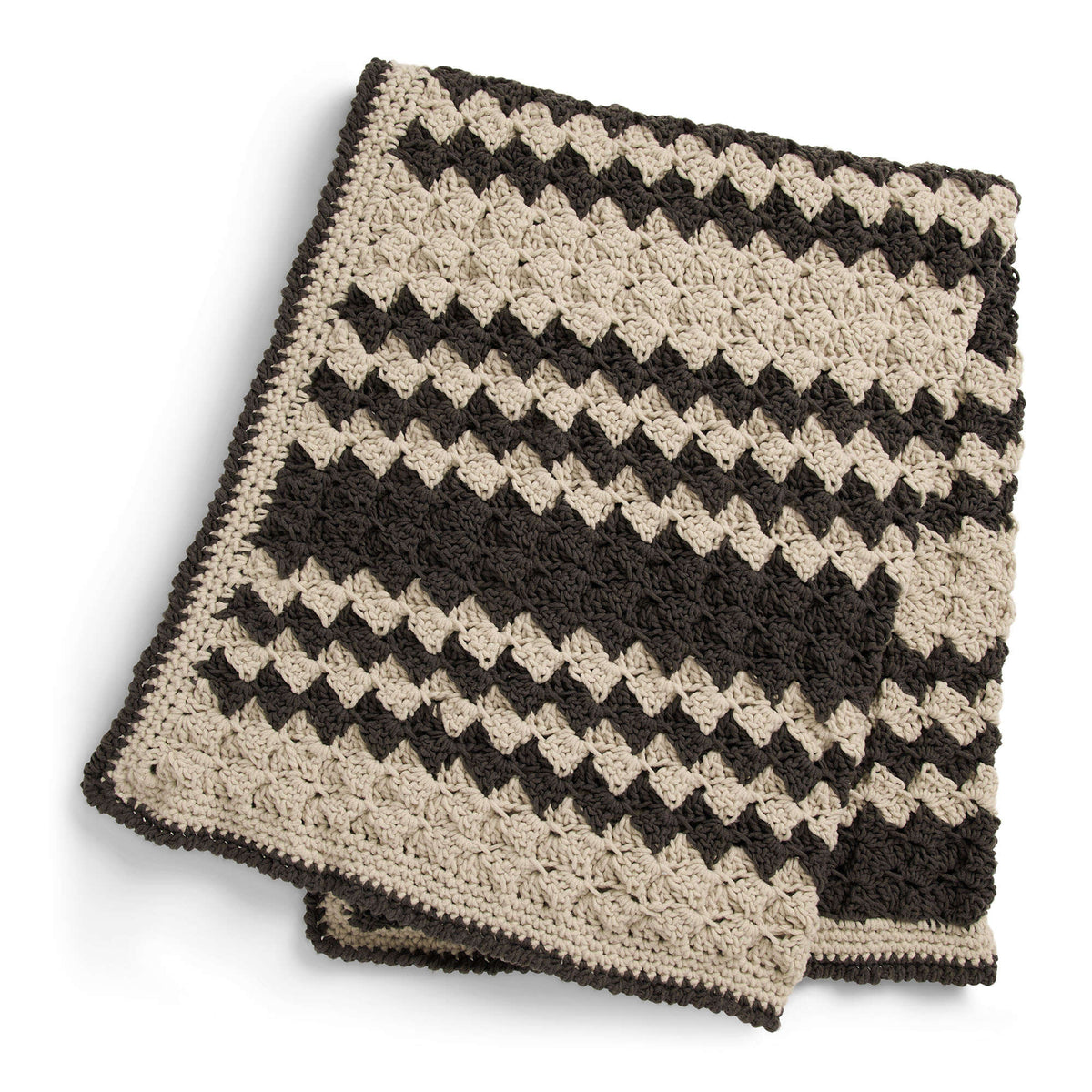 Crochet Blanket made in Bernat Forever Fleece yarn